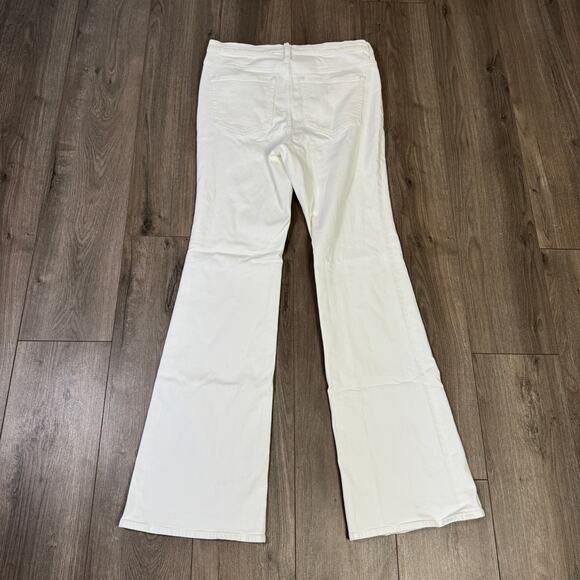 J.Crew Bootcut Jeans SZ 31 Tall White Hi-Rise Denim Flare-leg 2003 Super Stretch - Picture 6 of 9